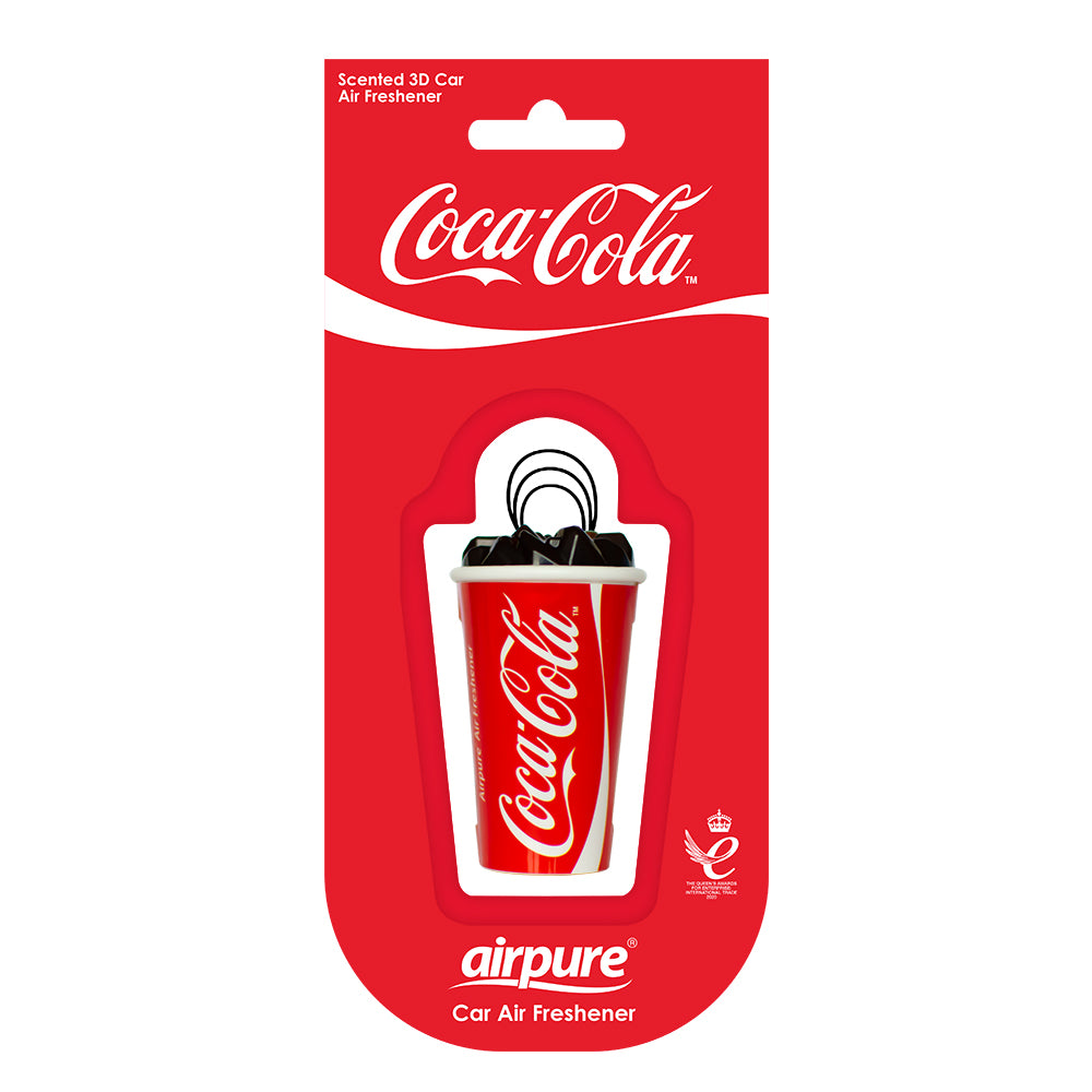 Pure Air Deodorante Auto Coca-Cola Cherry – Profumatore Per Auto Al Gusto Ciliegia, Formato Compatto, 0,03 Kg